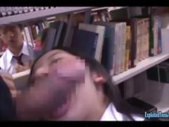 Jav Idol Suzu Ichinose Ambushed In Library Finger Squirted Then Fucked Hard